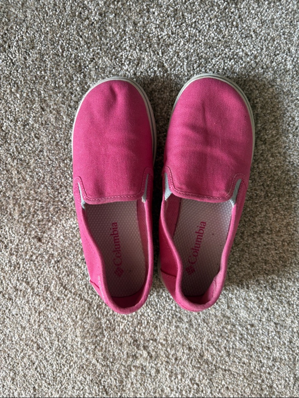 Columbia Hot Pink Slip-On Canvas Shoes